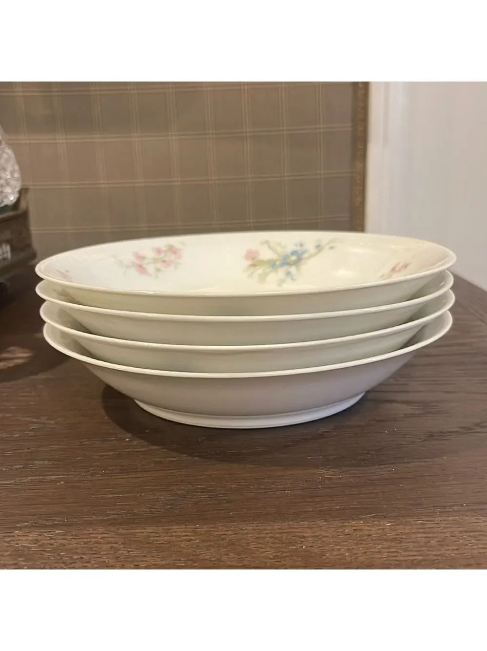 Set of 4 Haviland & Co. Limoges 7 3/8” shallow bowls
